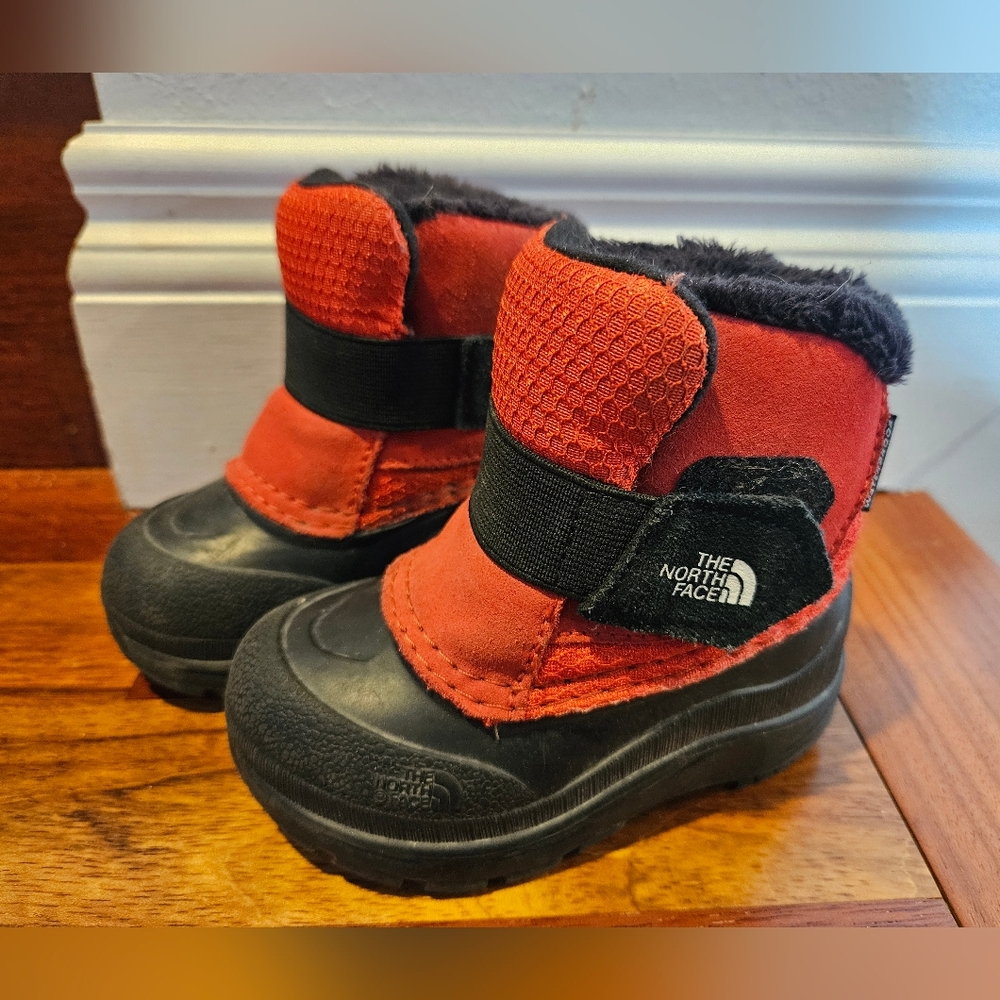 The North Face Kids Red and Black Snow Boots